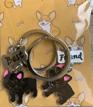 LLavero de aleación de Metal para hombre y mujer, colgante de perro, llavero de coche, bolso, llavero