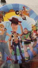 Toy Story 4-suministros de temática de cumpleaños, juego de tazas, platos, vajilla, pajitas de papel, mantel, servilletas para fiesta de cumpleaños, decoración de bandera