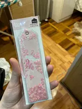 Artículos de papelería coreanos niña corazón Flash Rosa puro lentejuelas marcapáginas Teacher Office Supplies