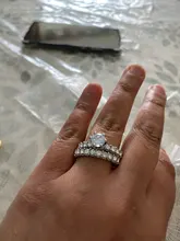 2020 nueva moda de lujo de dos anillo para las mujeres Zircón de moda anillos de joyería femenina de compromiso de boda regalos de fiesta 2 unids/set