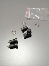 Conector de Audio PJ392A de 3,5 MM, 3 Pole, montaje de Panel de soldadura estéreo negro, dorado, con tuercas PJ-392A, 5 uds.