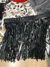 Tassels-Skirt Clubwear Fringe Rock-Costume Body-Harness Punk Faux-Leather Halloween High-Waist