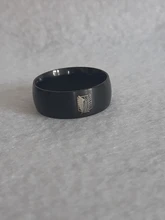 Anillo de acero inoxidable con diseño de alas de la libertad para hombre y mujer, sortija de 8mm, color negro, plateado, para Fans de Anime
