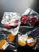 4 Uds Reflector redondo de 2 pulgadas Universal para motocicleta ATV Dirt Bike, naranja y rojo