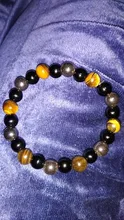 De moda 10mm brazaletes ojo de tigre de los hombres hematita Pulsera Energy Balance obsidiana joyas para cuidado de la salud para el regalo de las mujeres Pulsera Hombre