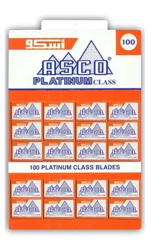 100 X ASCO PLATINUM DOUBLE EDGE BLADE FOR TRADITIONAL RAZOR - EXTRASHAVING BARBER SUPPLIES LEADER
100 X ASCO PLATINUM DOUBLE EDGE BLADE FOR TRADITIONAL RAZOR - EXTRASHAVING BARBER SUPPLIES LEADER