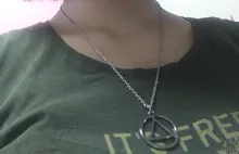 Gargantilla de Anime para hombres y mujeres, collar con colgante circular triangular geométrico, estilo Ninja Hokage, Nube Roja, Akatsuki