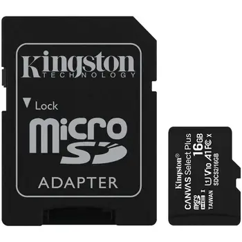 SDHC memory card Canvas Select Plus capacity 16 GB Class 10 speed 100 MB/s with AdattatoreKINGSTON7.15
SDHC memory card Canvas Select Plus capacity 16 GB Class 10 speed 100 MB/s with AdattatoreKINGSTON7.15