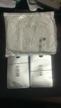 Fundas de bloqueo RFID antirrobo, Protector de tarjeta RFID, funda de bloqueo RFID, funda de tarjeta de exploración de identificación, paquete de 100