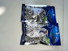 Anillo dividido de acero inoxidable, 50 unids/lote, diámetro de 4mm a 12mm, Conector de doble anillo de pesca resistente