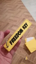 Car Keychain Key-Ring Freedom Embroidery Aviation Llavero Motorcycle Yellow Gifts OEM