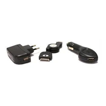 Universal 3-in-1 Charger Iphone 3, 3gs, 4, 4s KSIX Micro USB USB Black