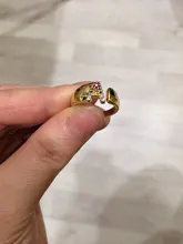 Anillo con iniciales de moda para mujer, sortija abierta con 26 letras de Color dorado, joyería de boda, regalo de cumpleaños