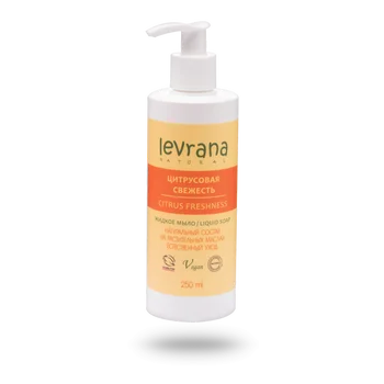 Cosmetics, genuine cosmetics, Levrana, Леврана, Liquid soap, LS02, Liquid soap Цитрусовая freshness, 250 ml
Cosmetics, genuine cosmetics, Levrana, Леврана, Liquid soap, LS02, Liquid soap Цитрусовая freshness, 250 ml
