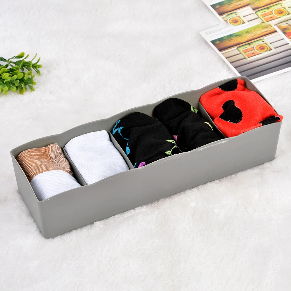Underwear Socks Storage Box Stackable Home Storage Boxs Drawer Sorting Case Five Grid Plastic
Underwear Socks Storage Box Stackable Home Storage Boxs Drawer Sorting Case Five Grid Plastic