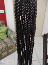 Trenzas de ganchillo para mujer, cabello sintético de color negro, ombré, marrón, senegalés, 30 hebras