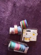 6 unids/lote papel Washi brillante conjunto de cintas papelería japonesa Scrapbooking decorativo cintas cinta adhesiva Kawai Adesiva Decorativa