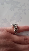 Foxanry-Anillos minimalistas de Plata de Ley 925 para mujer, joyería Vintage Punk tailandesa, cadena ancha geométrica para fiesta, regalos