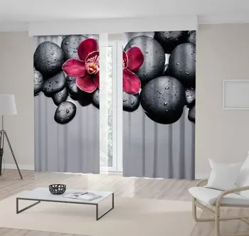 Curtain Orchid Flower on Wet Black Stones Decorative Zen Nature Spa Theme Photo
Curtain Orchid Flower on Wet Black Stones Decorative Zen Nature Spa Theme Photo