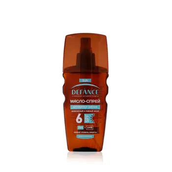 Oil Spray defance sun tanning activator SPF 6 165 ml
Oil Spray defance sun tanning activator SPF 6 165 ml