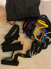 Banda con tubos de resistencia para Fitness, cuerda de tracción elástica para Yoga, gimnasio, expansor de entrenamiento, anclaje de puerta con mango de correa en el tobillo, 11/16 Uds.