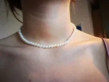 Collar de perlas Vintage para mujer, cadena elegante, accesorios Retro, combina con todo, de estilo urbano