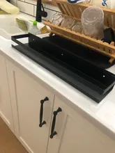 Hradware-estantes de esquina modernos para baño, estante de pared para ducha, champú, almacenamiento, 20-50cm, negro mate