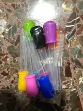 Alimentador de medicina con cuentagotas para bebé, dispositivo de medicina para niños, pipeta de silicona, de alimentos líquidos cuentagotas, utensilios infantiles de 5ML, 6/7/8/10 Uds.