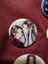 Bolsa de Metal de dibujos animados, broche de placa con pantalla de Anime, Mo Bao Zu Shi, regalo de colección