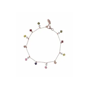 Silver Bracelet Pink Pendants Multicolour SALVATORE
Silver Bracelet Pink Pendants Multicolour SALVATORE