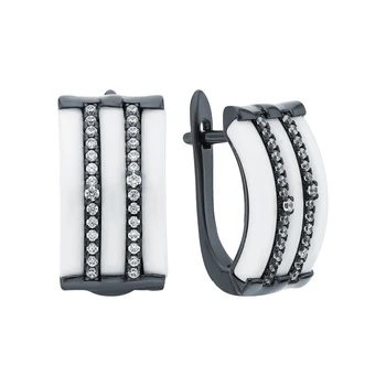 Silver earrings with ceramics and cubic zirconia sunlight sample 925
Silver earrings with ceramics and cubic zirconia sunlight sample 925