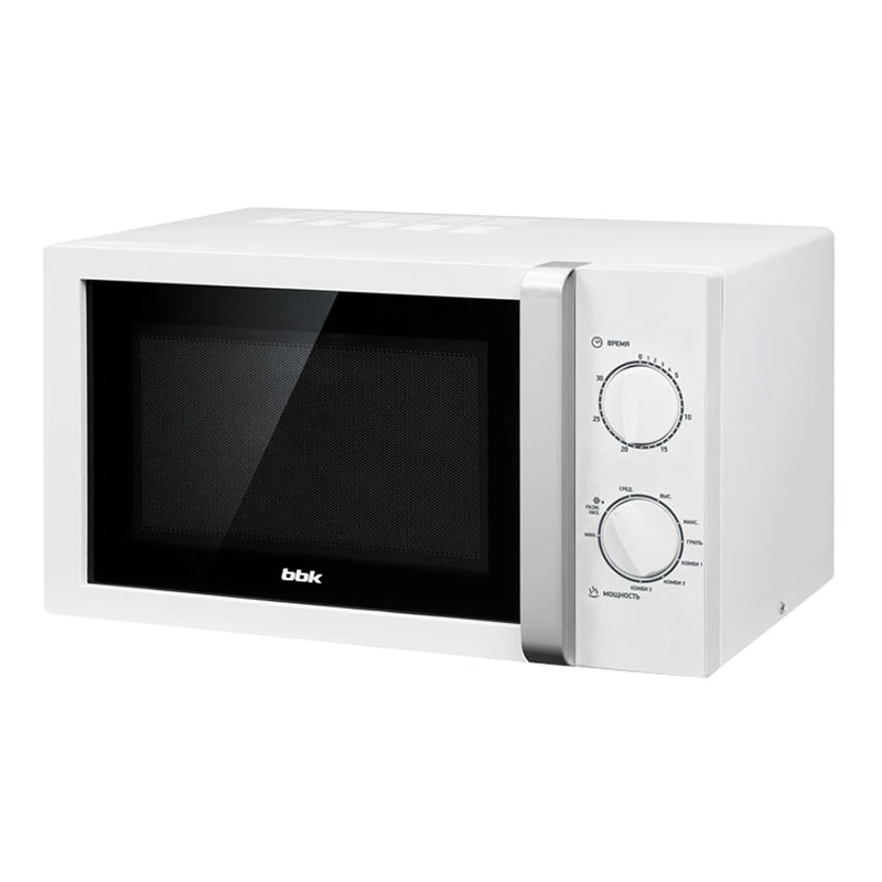 Микроволновая печь BBK 23MWG-845M/WS (1400 Вт; 23 л; 6 уровней нагрева; гриль; таймер 30 мин; звуковой сигнал)