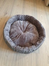 pawstrip Soft Plush Winter Dog Bed Round Cat Bed Warm Puppy Cushion Chihuahua Teddy Small