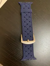 Correa de silicona para Apple watch 6, 44mm, 40mm, serie 5, 4, 3, 2 SE, accesorios, correa de Patrón de tejido, pulsera iWatch de 42mm y 38mm