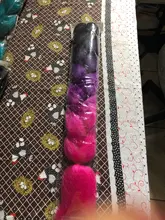 Qp-pelo trenzado Jumbo de 24 pulgadas, 100g, morado, verde, plateado, sintético, ganchillo, trenzas, 100 colores