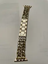 Correa de acero inoxidable para Apple Watch SE 6 5 4, banda de 40mm y 44mm, pulsera de eslabones de Metal para iwatch Series 1, 2, 3, 42mm y 38mm