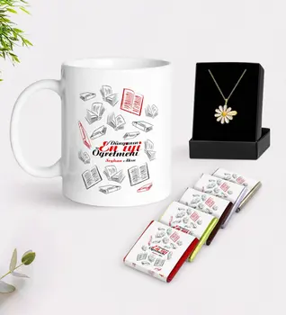 Personalized World Best Teacher White Mug Chocolate and Is Daisy Necklace Gift Seti-7
Personalized World Best Teacher White Mug Chocolate and Is Daisy Necklace Gift Seti-7