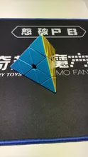 MoYu Meilong 3x3x3 pirámide Cubo mágico MoFangJiaoShi JINZITA 3x3 pegatinas de Cubo mágico Cubo rompecabezas regalo niños juguetes para niños