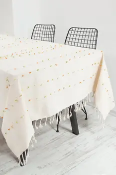 Hand Woven Pompomtable Cloth 150x150 Cm Cream & Green & Brown
Hand Woven Pompomtable Cloth 150x150 Cm Cream & Green & Brown