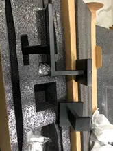 Robe Hook Paper-Holder Bar-Shelf Rail-Bar-Rack Towel Bathroom-Hardware-Set Tissue Black