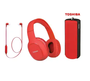 PACK AUDIO INALAMBRICO 3 EN 1 TOSHIBA HSP3919 - AURICULARES BT + AURICULARES DIADEMA BT + ALTAVOZ BT PORTATIL - ROJO
PACK AUDIO INALAMBRICO 3 EN 1 TOSHIBA HSP3919 - AURICULARES BT + AURICULARES DIADEMA BT + ALTAVOZ BT PORTATIL - ROJO