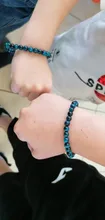 . De alta calidad azul Buda Ojo de Tigre brazaletes con piedras naturales cuentas elasticidad de la cuerda de los hombres pulsera de las mujeres