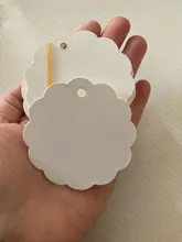 50 Uds. Laciness etiquetas redondas de papel, etiquetas de tarjeta de papel Kraft, etiquetas artesanías de álbum de recortes para bricolaje, etiquetas colgantes para Navidad/boda, recuerdos de fiesta