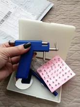 Kit de herramientas para perforación corporal de acero inoxidable, máquina profesional de Piercing para el ombligo y la nariz, con pendientes de oreja