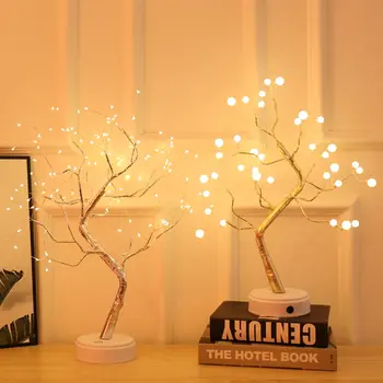 LED Night Lights Mini Christmas Tree Copper Wire Garland Lamp For Home Kids Bedroom Decor Fairy Light Luminous Holiday Lighting
LED Night Lights Mini Christmas Tree Copper Wire Garland Lamp For Home Kids Bedroom Decor Fairy Light Luminous Holiday Lighting