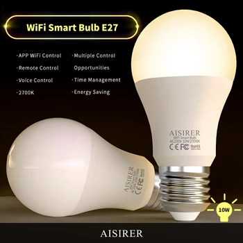 2Pcs Voice Control Smart LED Light Bulb 10W Google Smart Light Dimmable IOS /Android APP Smart Wakeup Night Light Smart Life E27
2Pcs Voice Control Smart LED Light Bulb 10W Google Smart Light Dimmable IOS /Android APP Smart Wakeup Night Light Smart Life E27