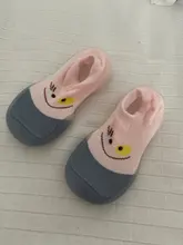 Zapatillas antideslizantes para bebé, niño y niña, zapatos de calcetín de algodón transpirables para exterior