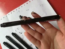 Juego de 6 unidades de pinceles de dibujo, Fineliner, marcador de Arte De Línea Ultra fino, tinta negra 005 01 02 03 05 08 micras, juego de oficina y escuela