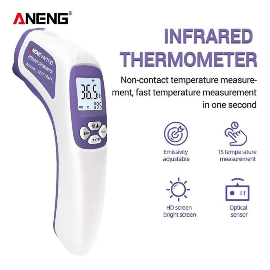 HY1113 Non-contact Infrared Thermometer Measure Tool for Digital Forehead Body Thermometer Measurement Meter
HY1113 Non-contact Infrared Thermometer Measure Tool for Digital Forehead Body Thermometer Measurement Meter