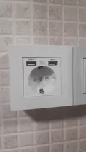 COSWALL-puerto de carga USB para ordenador, Panel de carga USB Simple, negro, blanco, gris, serie E20, Rangle completo, Rusia, España, enchufe de pared estándar de la UE